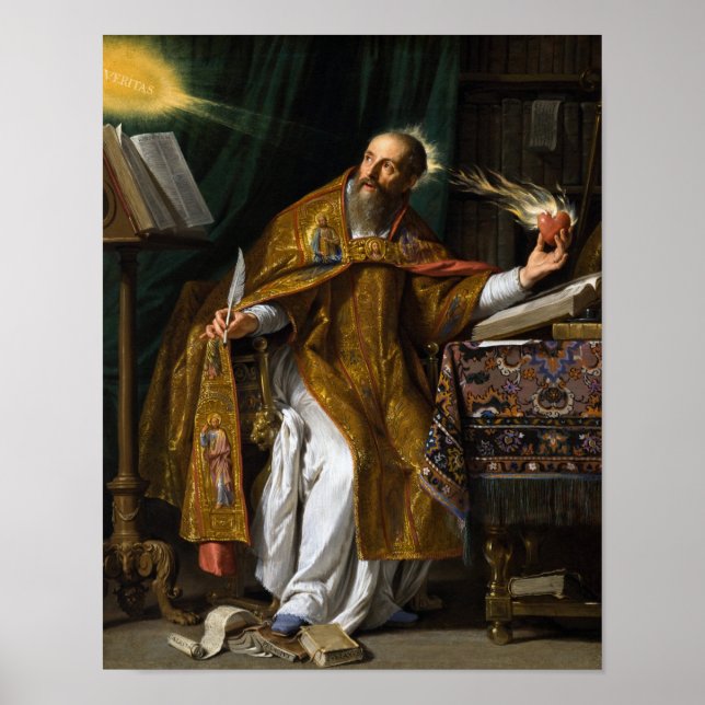 Saint Augustine Hippo - Philippe de Champaigne Poster (Framsidan)