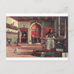 Saint Augustine i hans studie - Vittore Carpaccio Vykort