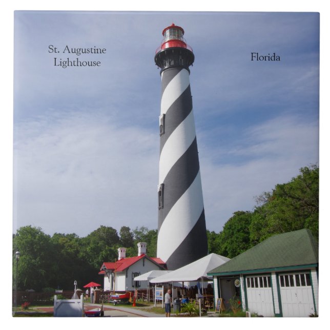 Saint Augustine Lighthouse-panel Kakelplatta (Framsidan)