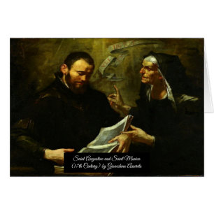 Saint Augustine och Saint Monica Hälsningskort