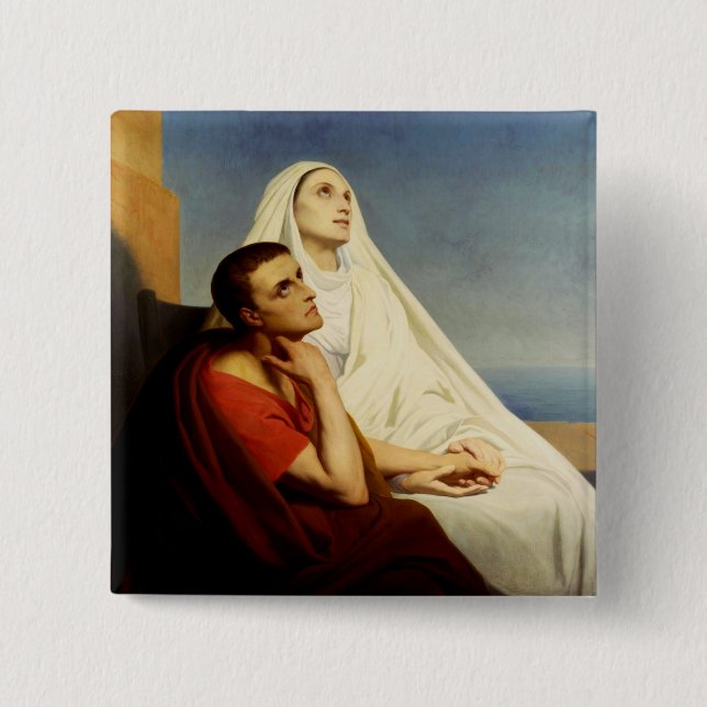 Saint Augustine och Saint Monica Knapp (Framsida)