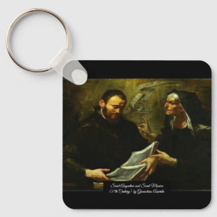 Saint Augustine och Saint Monica Nyckelring