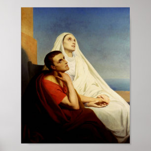 Saint Augustine och Saint Monica Poster