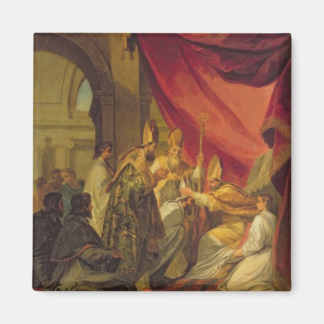 Saint Augustine ordnades som biskop Magnet (Framsidan)
