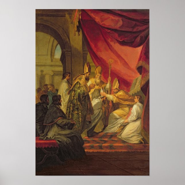 Saint Augustine ordnades som biskop Poster (Framsidan)