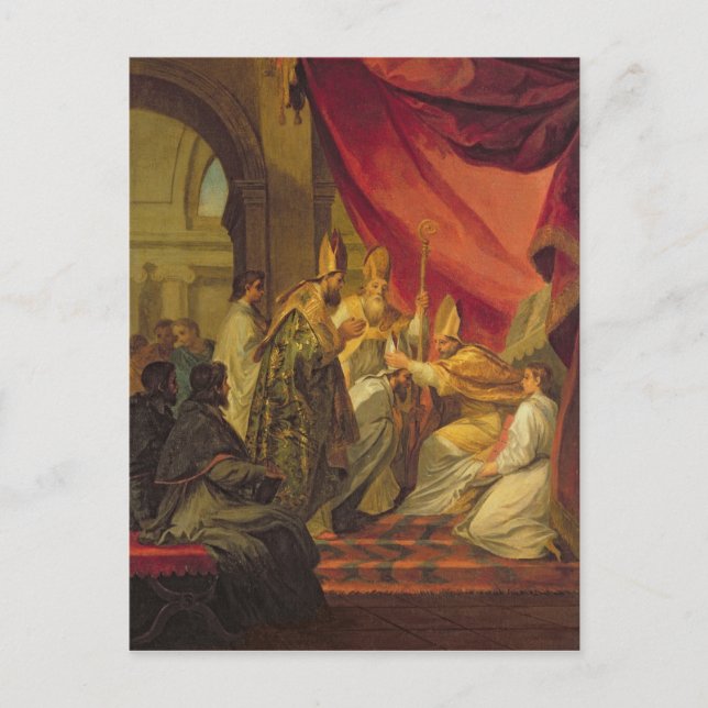 Saint Augustine ordnades som biskop Vykort (Framsida)