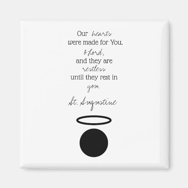 Saint Augustine Quote Magnet (Framsidan)