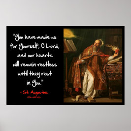 Saint Augustine - Restless Heart Quote Poster