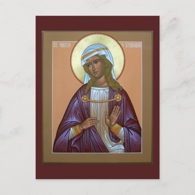Saint Aurelia Prayer Card Vykort (Framsida)