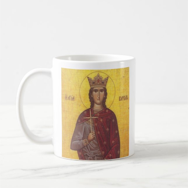 Saint Barbara Icon Kaffemugg (Vänster)