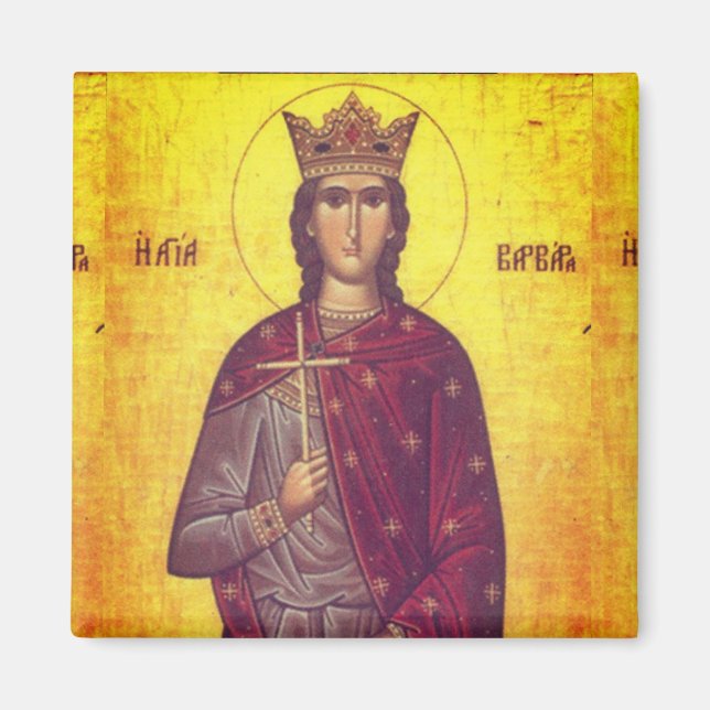 Saint Barbara Icon Magnet (Framsidan)
