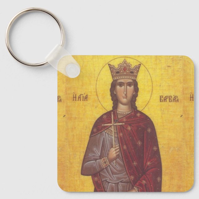Saint Barbara Icon Nyckelring (Framsida)