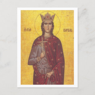Saint Barbara Icon Vykort