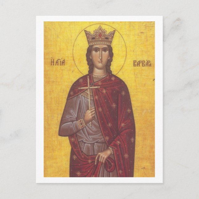 Saint Barbara Icon Vykort (Framsida)