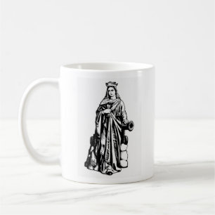 Saint Barbara med chalice och cannon Coffee Mugg