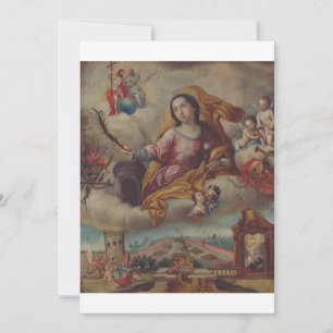 Saint Barbara Virgin och Martyr Tack Kort