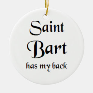 saint bart julgransprydnad keramik
