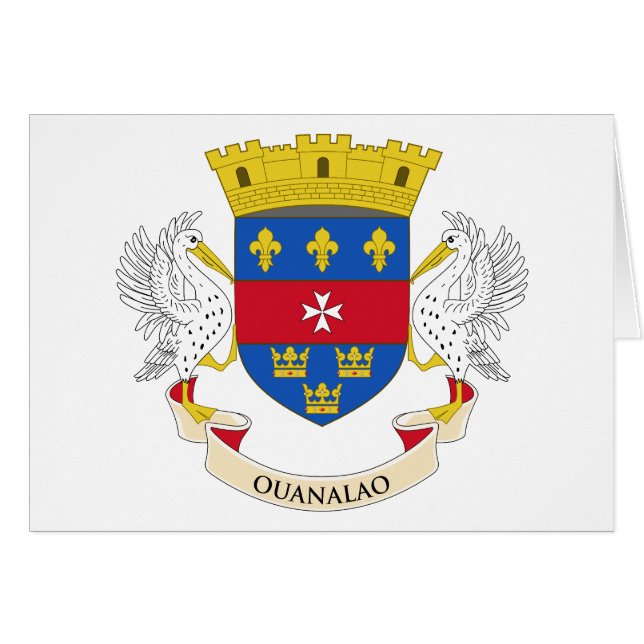 Saint Barthélemy Flagga Hälsningskort (Framsidan Horizontal)