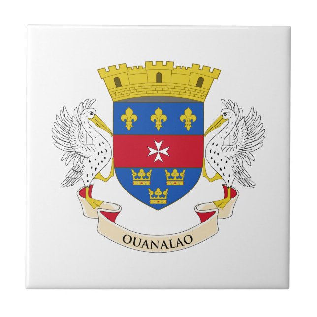 Saint Barthélemy Flagga Kakelplatta (Framsidan)