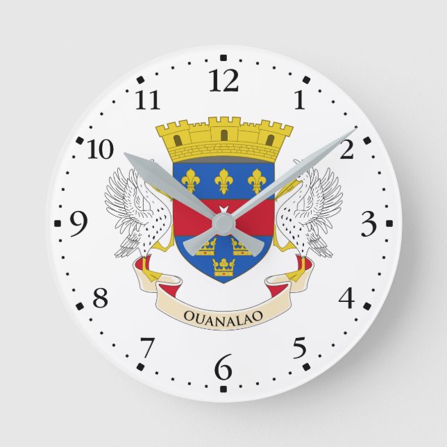 Saint Barthélemy Flagga Rund Klocka (Framsida)