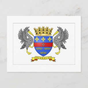 Saint Barthelemy Flagga Vykort