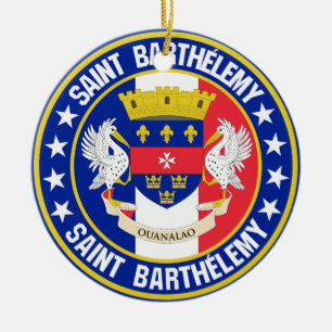 Saint Barthélemy Julgransprydnad Keramik