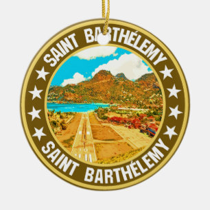 Saint Barthélemy Julgransprydnad Keramik