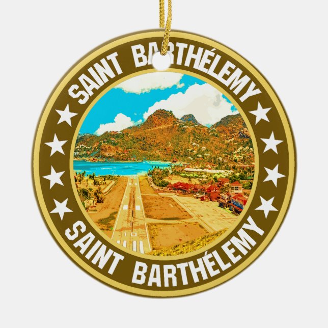 Saint Barthélemy Julgransprydnad Keramik (Framsidan)