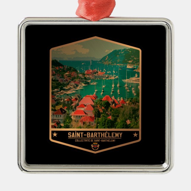 Saint Barthélemy Julgransprydnad Metall (Framsidan)