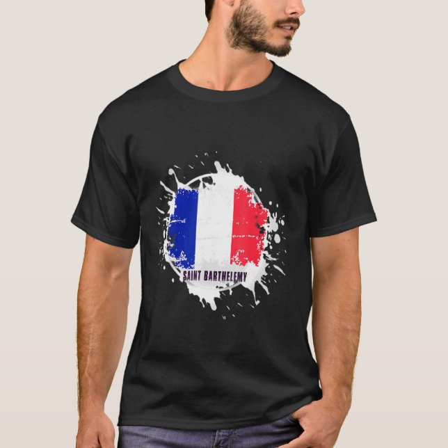 Saint Barthelemy Stänk T Shirt (Framsida)