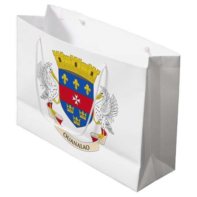 Saint-Barthélemys flagga (Framsidan Vinklad)