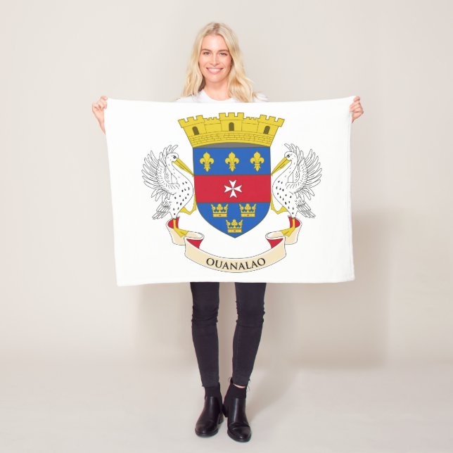 Saint-Barthélemys flagga Fleecefilt (På plats)
