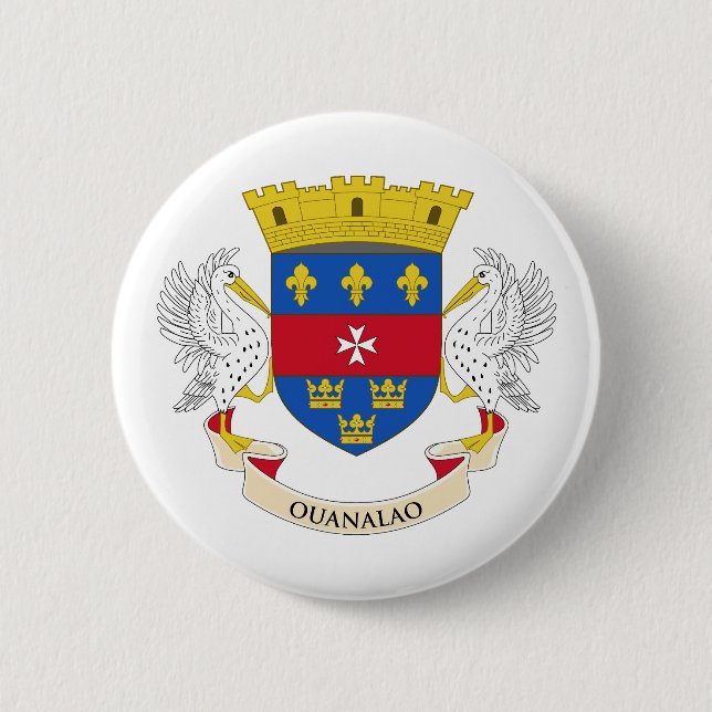 Saint-Barthélemys flagga Knapp (Framsida)
