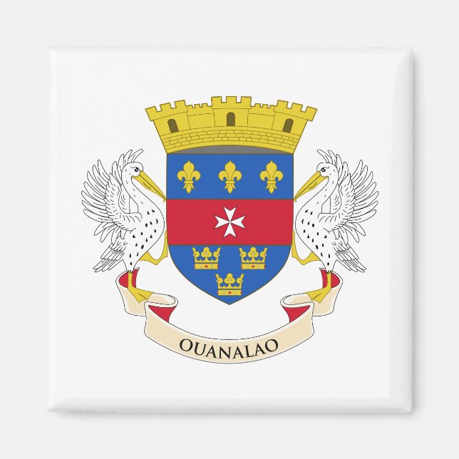 Saint-Barthélemys flagga Magnet (Framsidan)