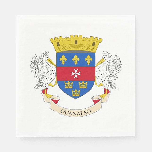 Saint-Barthélemys flagga Pappersservett (Framsidan)