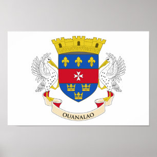 Saint-Barthélemys flagga Poster