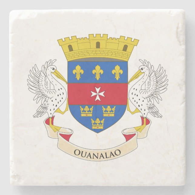 Saint-Barthélemys flagga Stenunderlägg (Framsidan)