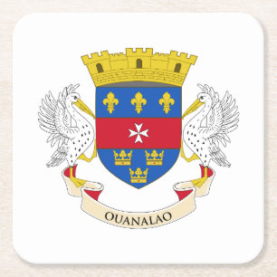 Saint-Barthélemys flagga Underlägg Papper Kvadrat