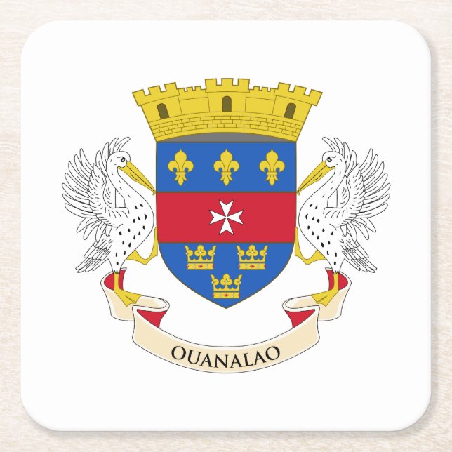 Saint-Barthélemys flagga Underlägg Papper Kvadrat (Framsidan)