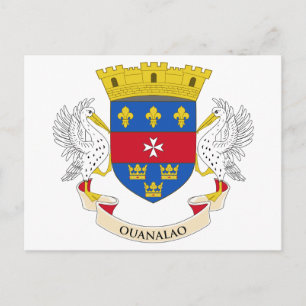 Saint-Barthélemys flagga Vykort