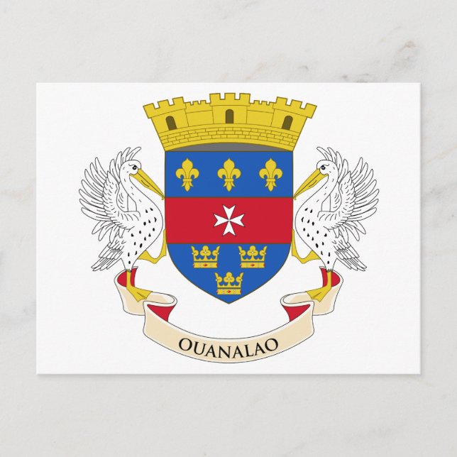 Saint-Barthélemys flagga Vykort (Framsida)