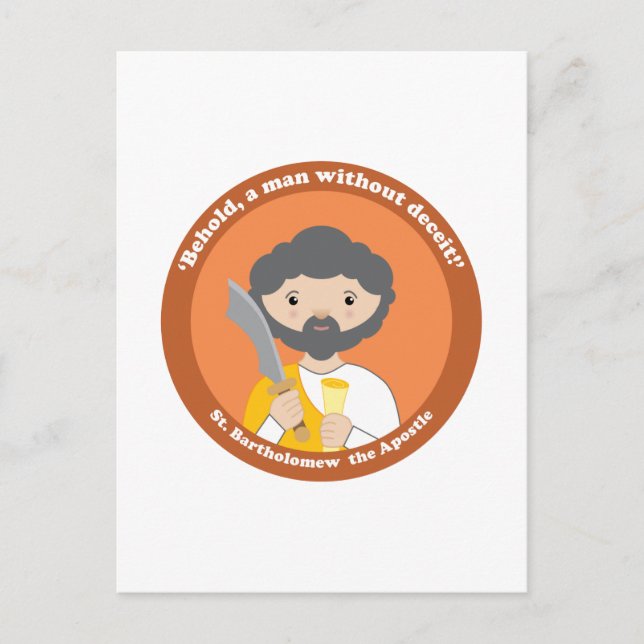 Saint Bartholomew Apostle Vykort (Framsida)