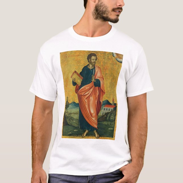Saint Bartholomew den ortodoxa ikonen Apostle T Shirt (Framsida)