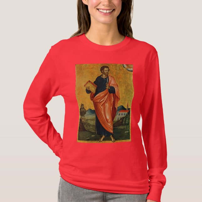 Saint Bartholomew den ortodoxa ikonen Apostle T Shirt (Framsida)