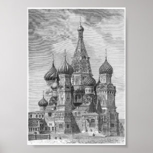 Saint Basil's Cathedral, Moskva Poster