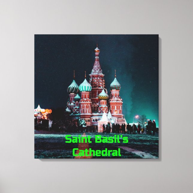 Saint Basil's Cathedral, Moskva, Ryssland Canvastryck (Framsida)