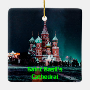 Saint Basil's Cathedral, Moskva, Ryssland Julgransprydnad Keramik