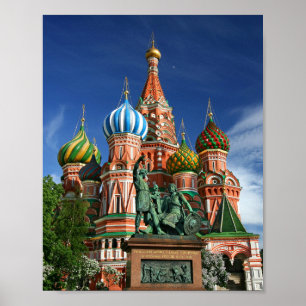 Saint Basil's Cathedral Moskva, Ryssland Poster
