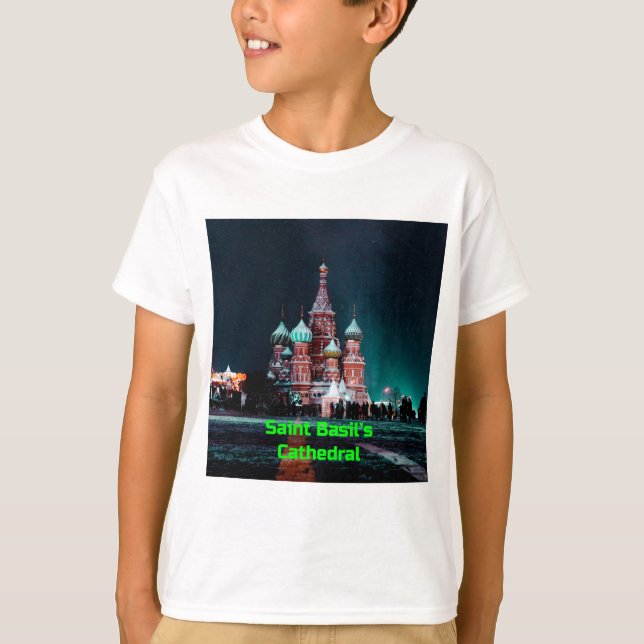 Saint Basil's Cathedral, Moskva, Ryssland T Shirt (Framsida)