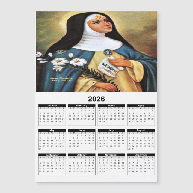 Saint Beatrix of Silva (Framsida)